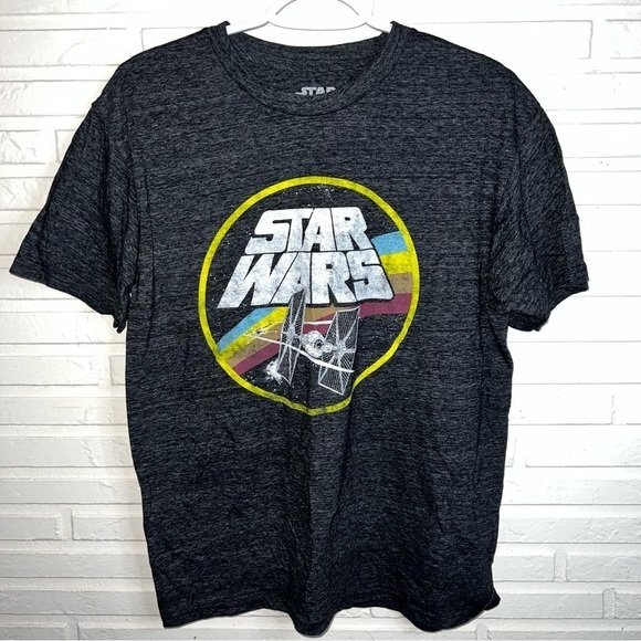 Mad Engine Star Wars Tie Fighter Charcoal T-Shirt, Men’s Size Medium - Picture 2 of 7